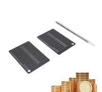 AUNMAS Plaques de Stockage de Phrases Cryptographiques en Alliage D'aluminium 24 Mots, Sauvegarde en Métal étanche et Ignifuge avec Stylo en Acier allié pour le Stockage de Graines de