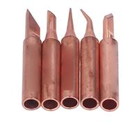 AUNMAS Pointe de Fer à Souder 5 Pièces, Utilisation Efficace : Kit d'accessoires Universel en Cuivre C-900M-T avec une Large utilité, Bon Matériau pour la Réparation de Petits Composants, Plage de