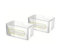 AUNMAS Porte-Gants Mural, Distributeur de Serviettes en Papier PET Transparent, Support de Rangement pour Gants Jetables, Idéal pour la Cuisine, le Garage ou le laboratoire. (Transparent)