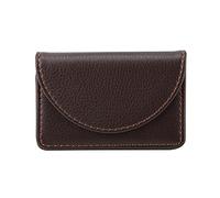 AUNMAS Portefeuille Minimaliste vers le Haut, Boîtier du Support de Carte de Visite en Cuir avec Bande de Caisse et Fermeture Magnétique, Cadeaux pour Hommes, Carbone (BROWN)