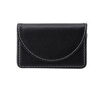 AUNMAS Portefeuille Minimaliste vers le Haut, Boîtier du Support de Carte de Visite en Cuir avec Bande de Caisse et Fermeture Magnétique, Cadeaux pour Hommes, Carbone (BLACK)