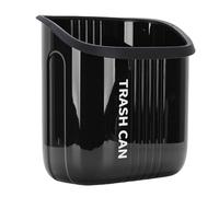 AUNMAS Poubelle à Compost de Comptoir, Petite Poubelle Suspendue à Large Ouverture avec Anneau de Presse et étiquette, Montable pour Armoire, Cuisine, Salle de Bain, Bureau, (BLACK)