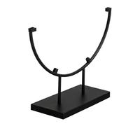 AUNMAS Présentoir Rond en Métal, Support de Plaque Décoratif Multifonctionnel pour Panneaux D'art, Plateau Photo, pour Galeries à Domicile, Studios et Bureaux (12 pouces)