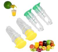 AUNMAS Presse-citron à Vis, 4 Pièces Mini Extracteur de Jus Manuel avec Couvercle et Filtre Presse-agrumes Portable pour Cocktails Boissons Cuisson Barbecue