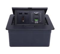 AUNMAS Prise Pop-up de Table 1 Prise Secteur 1 USB A USB C PD20W Multiprise de Bureau Intégrée avec Alliage D'aluminium et PC Ignifuge pour Bureau Cuisine Hôtel école