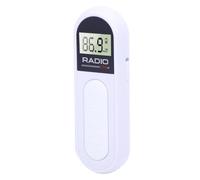 AUNMAS Radio FM Portable, écran LCD, Radio de Réglage Numérique à Motif Numérique à Motif Batteur avec Réception de Signal Transparent Compact et Fonctionnement Facile pour Le Voyage (White)