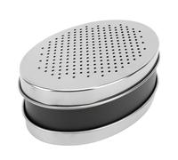 AUNMAS Râpe à Fromage, Broyeur de Nourriture Double Face en Acier Inoxydable avec Couvercle de Récipient de Stockage, Lambeaux Fins et Grossiers, 17 X 12 X 7 Cm pour une Utilisation en Extérieur