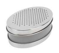 AUNMAS Râpe à Fromage, Broyeur de Nourriture Double Face en Acier Inoxydable avec Couvercle de Récipient de Stockage, Lambeaux Fins et Grossiers, 17 X 12 X 7 Cm pour une Utilisation en Extérieur