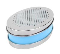 AUNMAS Râpe à Fromage, Broyeur de Nourriture Double Face en Acier Inoxydable avec Couvercle de Récipient de Stockage, Lambeaux Fins et Grossiers, 17 X 12 X 7 Cm pour une Utilisation en Extérieur