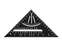 AUNMAS Rapporteur de Règle à 90 Degrés, Règle d'angle Triangulaire en Alliage d'aluminium avec Niveau, Marquages précis pour les Amateurs de Travail du Bois (BLACK)