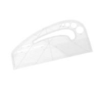 AUNMAS Règle de Marquage de Motif en Acrylique, Règle Courbe Transparente à Usages Multiples avec 5 Modèles de Boutons Circulaires et 3 Fentes pour Boutonnières pour le Design de Mode