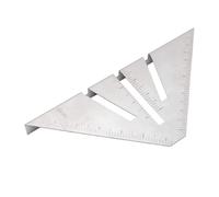 AUNMAS Règle Multangle en Acier Inoxydable, Rapporteur de Précision 45 et 90 Degrés avec Graduations Gravées en Pouces et Métriques, pour Travail du Bois, du Métal, Soudage