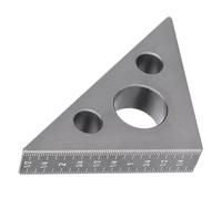 AUNMAS Règle Triangulaire en Aluminium givré à 45/90 Degrés, Outil de Jauge Triangulaire Portable pour une Mesure Précise du Travail du Bois
