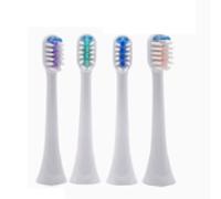 AUNMAS Remplacement des Têtes de Brosse à Dents électrique 4 Pièce | Installation Facile par Bouton-poussoir, élimination Efficace de la Plaque Dentaire, pour les Soins Bucco-dentaires
