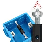 AUNMAS Réparateur de Prise Murale de Type 86, Outil de Boîte de Jonction en Acier de Haute dureté, Installation Rapide en 30 Secondes pour les Réparations électriques