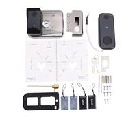 AUNMAS Serrure de Porte Intelligente, Serrure à Empreinte Digitale à Double Accès avec Cinq Méthodes de Déverrouillage pour Portes de Clôture de Jardin Extérieure