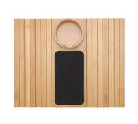 AUNMAS Table à Bras de canapé, Plateau D'accoudoir de canapé Pliable avec Coussinet Antidérapant et Porte-gobelet, pour Boissons, Téléphone, Collations à Distance