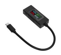 AUNMAS Testeur USB C Compteur de Puissance USB C Multimètre 4-30 V 0-6,5 A Multimètre Numérique avec Protocole de Charge Rapide Détection Stockage Hors Tension pour la Mesure de