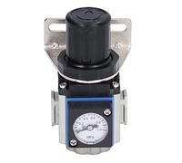 AUNMAS Valve de Régulateur de Pression de Compresseur D'air 1/2 NPT avec Manomètre carré intégré, Support Fixe, Montage sur Panneau pour Systèmes D'air comprimé (GR200-08)