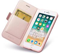 Aunote Case For Iphone 8/7/Iphone Se 3 2022 5g/Se 2020,Case Cover Iphone 8 Protection Flip Wallet Phone Cover,Ultra Slim Pouch Iphone 8 Telephone Women Flip Case,Rose Gold