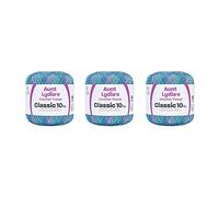 Aunt Lydia Classic Ocean Crochet - Lot de 3 paquets de 274 m - Coton - Calibre 10 - Crochet
