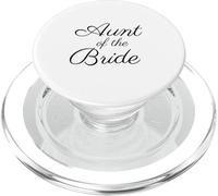 Aunt of The Bride, Wedding & Bridal, Black Script Police PopSockets PopGrip pour MagSafe
