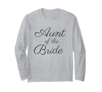 Aunt of The Bride, Wedding & Bridal, Dark Grey Script Police Manche Longue