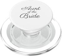 Aunt of The Bride, Wedding & Bridal, Dark Grey Script Police PopSockets PopGrip pour MagSafe