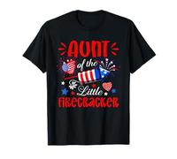 Aunt of The Little Firecracker 4 Juillet Expecting Baby T-Shirt