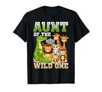 Aunt of the Wild One Zoo Safari Jungle Animal T-Shirt