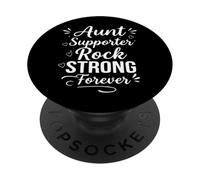 Aunt Supporter Rock Strong Forever - Cool Family Bond Auntie PopSockets PopGrip Adhésif