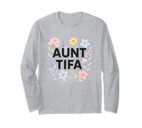 Aunt Tifa Floral Resistance Protest Resist Fascism No Kings Manche Longue