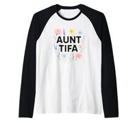 Aunt Tifa Floral Resistance Protest Resist Fascism No Kings Manche Raglan