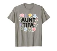 Aunt Tifa Floral Resistance Protest Resist Fascism No Kings T-Shirt