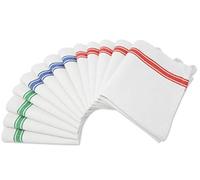 Aunti Em's Kitchen Lot de 13 torchons de Cuisine au Design Vintage pour décoration de Cuisine, Super absorbants, 100% Coton Naturel (Taille : 64,8 x 39,4 cm), Blanc avec Rouge, Vert et Bleu