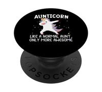 Aunticorn Auntie Unicorn Cool Auntie PopSockets PopGrip Adhésif