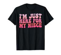 Auntie Groovy, tante drôle, je suis juste là pour ma nièce T-Shirt