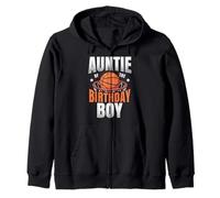 Auntie of The Birthday Boy Assorti Basketball Anniversaire Sweat à Capuche