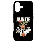 Auntie of The Birthday Boy T-Rex Dinosaure Basketball Anniversaire Coque pour iPhone 17