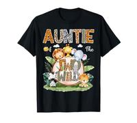 Auntie Of The Two Wild 2e anniversaire Safari Animal Lover T-Shirt