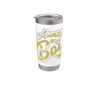 Auntie Says Boy Enceinte Sexe Révéler Bébé Douche Tante Gobelet isotherme en acier inoxydable double paroi