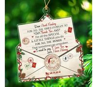 Auntie Thank You for All The Special & Little Things You Do Décoration de Noël 2025 en forme de lettre à ma tante, décoration de Noël personnalisée, cadeau de neveu et nièce pour tantes