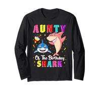 Aunty of The Shark Birthday Family Matching Birthday Nephew Manche Longue