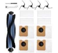 Auoiian Lot de 15 pièces de rechange C10 compatibles avec aspirateur robot Eufy C10 - Comprend 1 brosse principale, 4 sacs à poussière, 4 filtres, 4 brosses latérales, 1 outil de nettoyage, 1