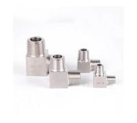 AUOQKQUT 1/8" 1/4" 3/8" 1/2" 3/4" BSPT Male Elbow Angle 90 Degree Coupler 304 Stainless Pipe Fitting Water Gas Propane(BSP_1/4")