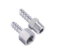 AUOQKQUT 1pc 6mm Hose Barb 1/2" NPT Female Fitting Connector 304 Stainless