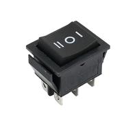 AUOQKQUT 1PCS KCD4 Black Rocker Switch Power Switch on-Off-on 3 Position 6 Pins The Arrow is Reset 16A 250VAC/ 20A 125VAC(on-Off-on)