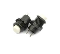 AUOQKQUT 20pcs DS-428/427 Round Button Switch with Automatic Lock Without Automatic Lock Button Red Green Yellow Blue White Black 12MM(White,20pcs Unlock)