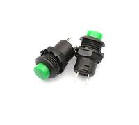 AUOQKQUT 20pcs DS-428/427 Round Button Switch with Automatic Lock Without Automatic Lock Button Red Green Yellow Blue White Black 12MM (Color : Green, Size : 20pcs Unlock)