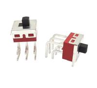 AUOQKQUT 2pc SS-22D11 (2P2T) 6-pin 2stop Toggle Switch 11 * 13.5mm Double-Row Bending Foot 90 Degree High Current
